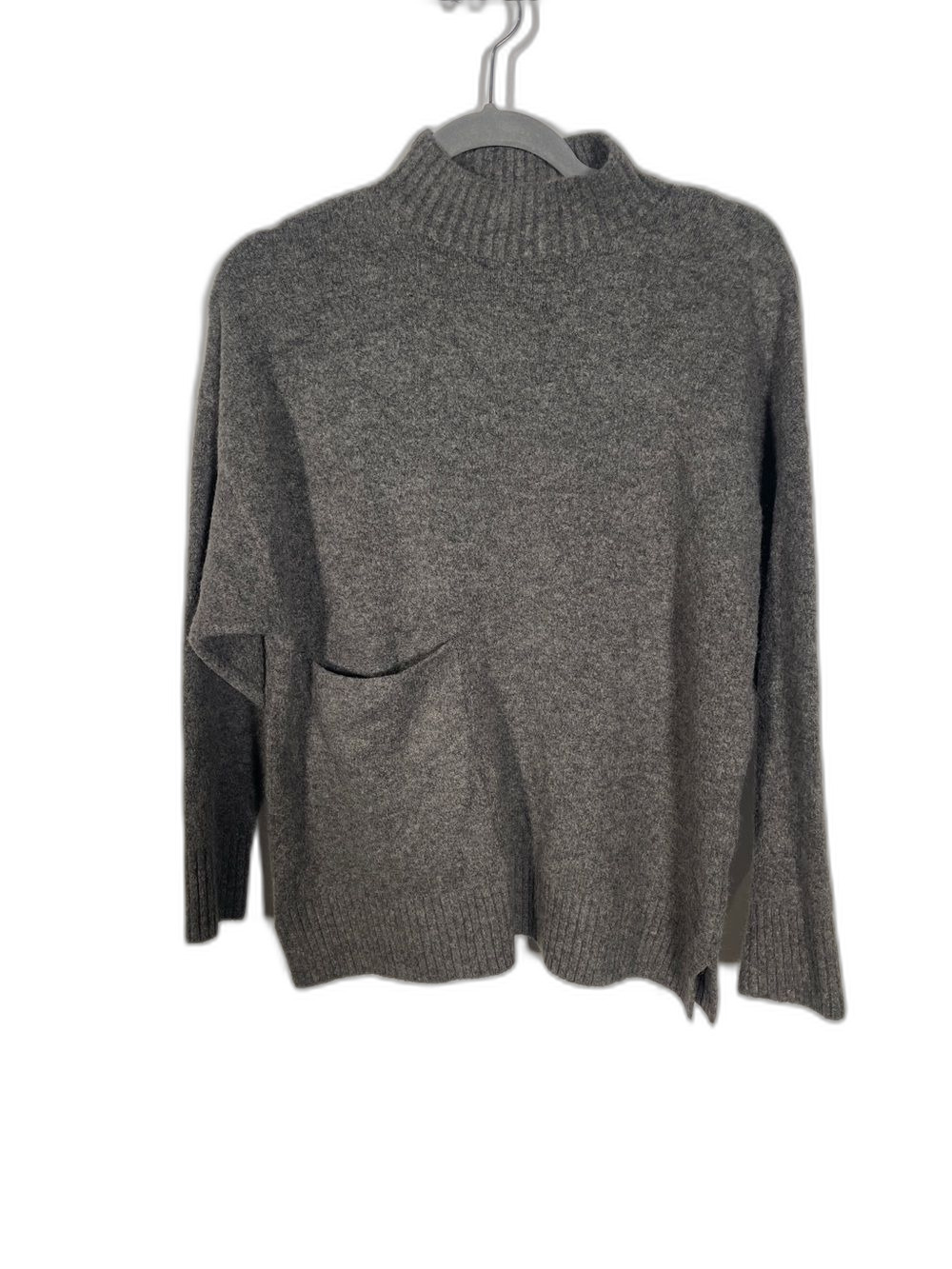 ZARA WOMENS MOCK NECK WOOL BLEND SWEATER POCKET SMALL 1509/118/803/S